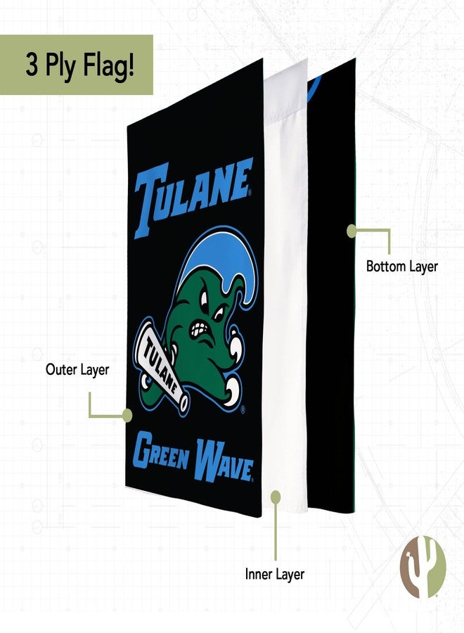 Desert Cactus Tulane University TU Garden Flag – 19 x 12 inch Tulane Green Wave Banner, For Outdoor Display and Events (Design K) - Image 3