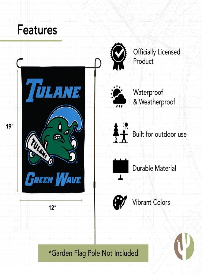 Desert Cactus Tulane University TU Garden Flag – 19 x 12 inch Tulane Green Wave Banner, For Outdoor Display and Events (Design K) - Image 4