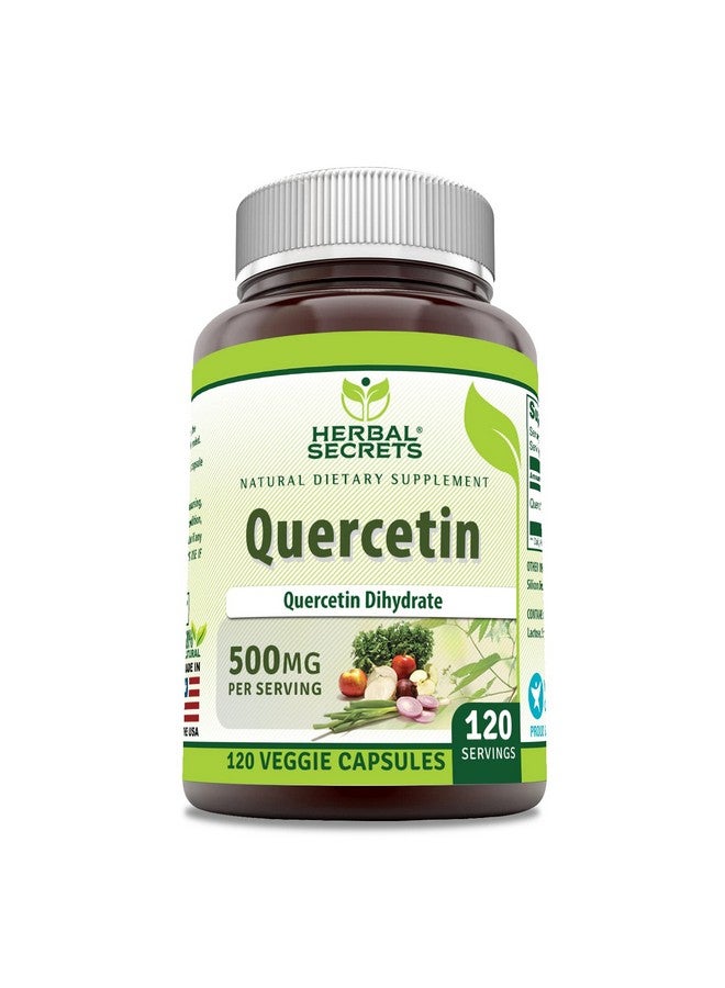 Herbal Secrets Quercetin 500 Mg Supplement | Non-GMO | Gluten-Free | Made in USA (1 Pack, 120 Count) - Image 1