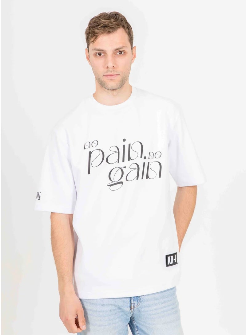 KA-1 KA-1 NO PAIN NO GAIN T-SHIRT WHITE  - Image 1