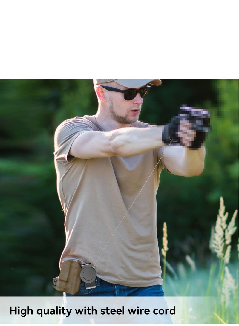 SYOSI مشابك شارات معدنية شديدة التحمل وحاملات شارات قابلة للسحب ومشابك شارات هوية للنساء مع حلقة سلسلة مفاتيح وحامل بطاقات مفاتيح وبكرة شارة قابلة للسحب ومشبك هوية وشارة مفتاح قابلة للسحب (عبوتان) - Image 5