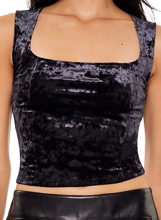FOREVER 21 Crushed Velvet Crop Top  - Image 5