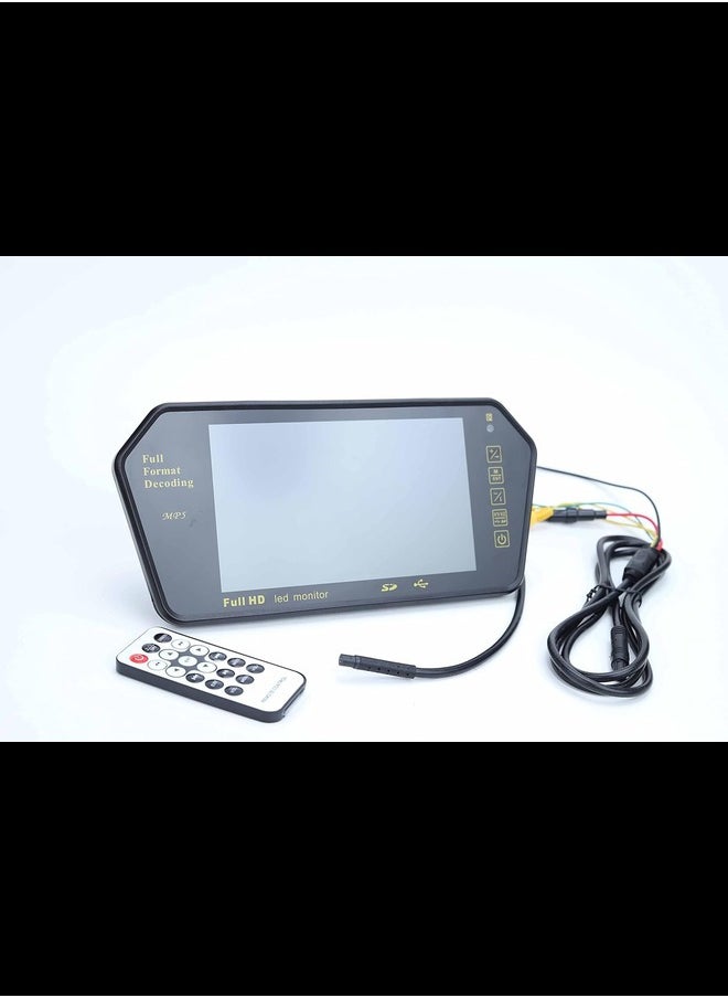 7 Inch Mp5 Rear View Mirror Full format decoding / mp5 / full hd/led monitor/usb/remote control/connection cables / 7 inch