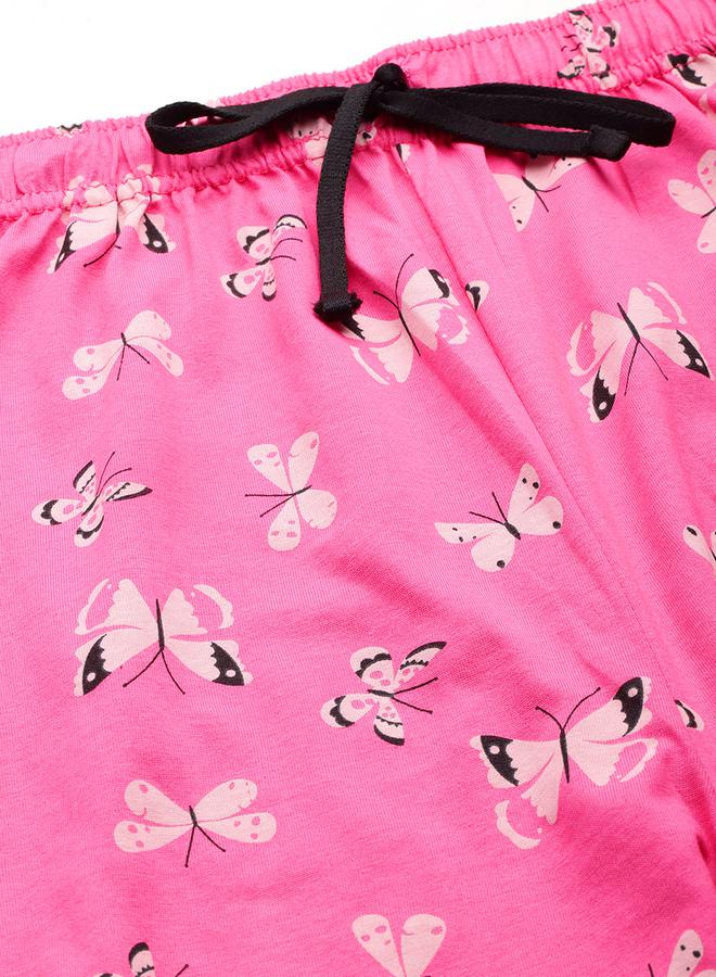 ليدينغ ليدي طقم بيجامة وقميص بطبعة فراشة من ستايلي - Image 3