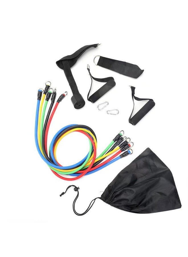 Generic 150lbs Adjustable Resistance Band 12-Piece Set, 5X Stretch & Wear-Resistant, Full-Body Muscle Training Essential  - Image 1