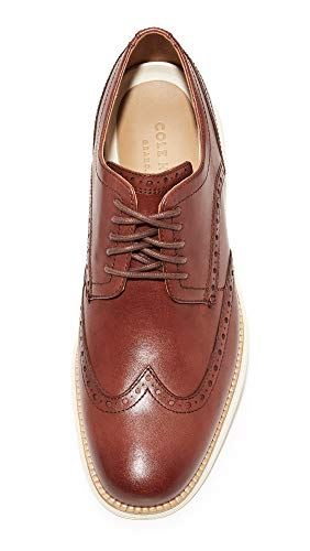 Cole Haan Men's Original Grand Shortwing Oxford Shoe, Woodbury Leather/Ivory, 10 Medium US - Image 4