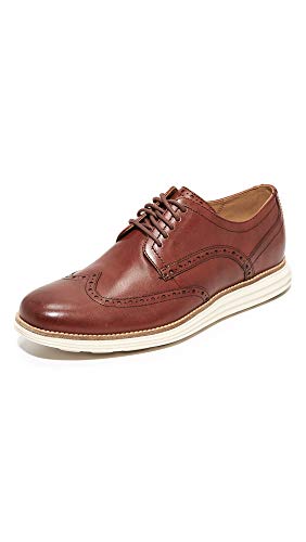 Cole Haan Men's Original Grand Shortwing Oxford Shoe, Woodbury Leather/Ivory, 10 Medium US - Image 1