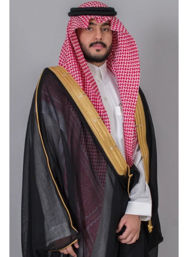 Black Royal Bisht with Korean Zari Embroidery
