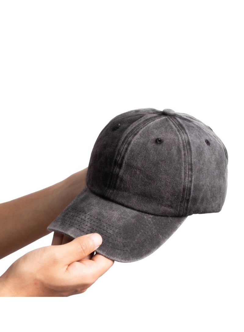 ايه ار سابلاي Ar Washed Cap من Arij Bags | كاب كاجوال للجنسين، قطن مغسول بملمس ناعم، قابل للتهوية، خفيف، حزام قابل للتعديل للاستخدام اليومي (رمادي داكن) - Image 2