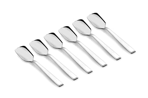 SHAPES KOKO Aster 12 Pcs Stainless Steel Ice Cream Spoons Set- Silver (Length-13cm) - Image 5