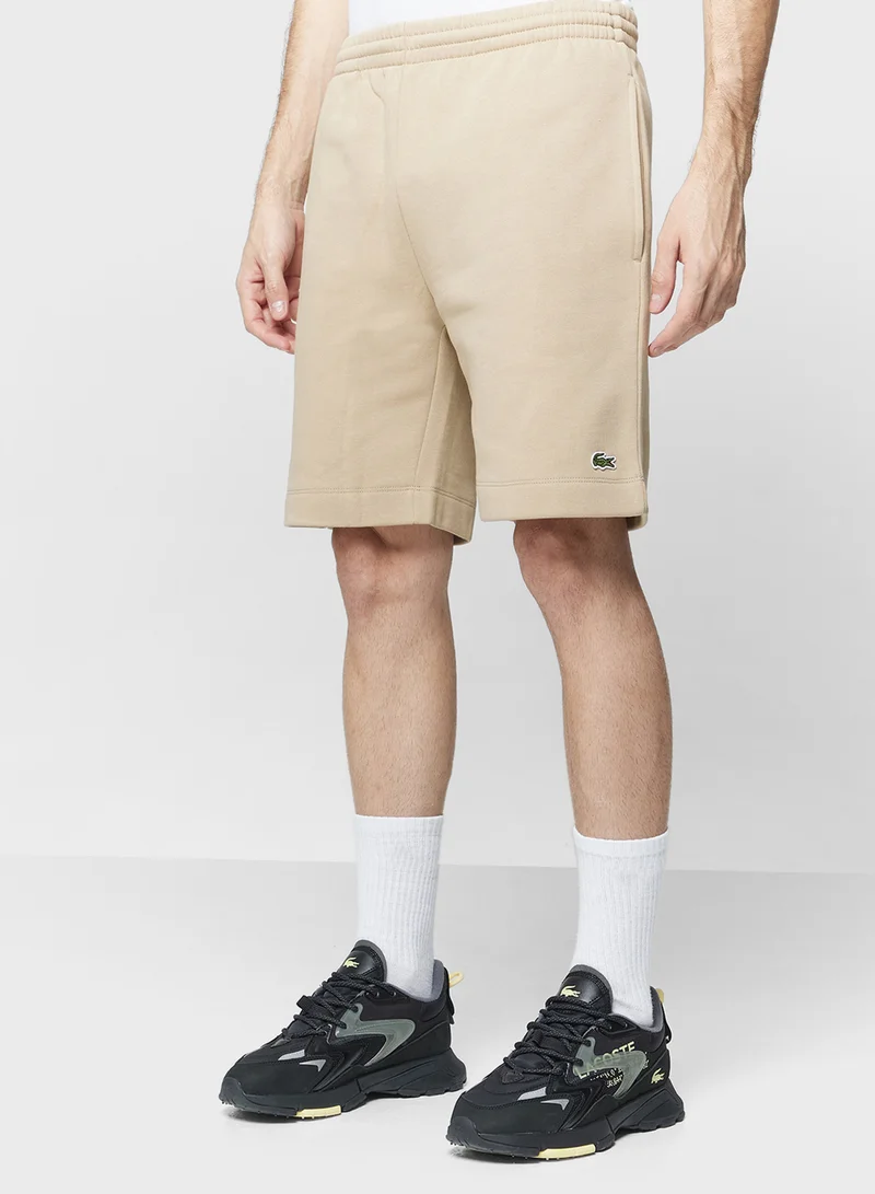 LACOSTE Regular Fit Brushed Fleece Shorts