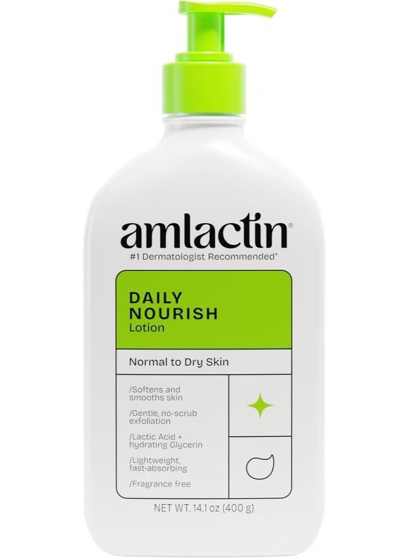 AmLactin Daily Moisturizing Body Lotion, 14.1 Ounce (Pack of 1) Bottle with Pump, Paraben Free - Image 1