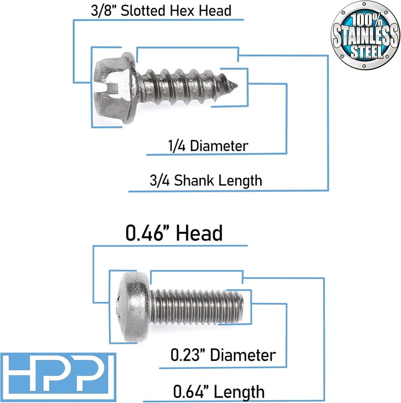 HPP License Plate Stainless Steel Screws for Hyundai and KIA Models - Image 4