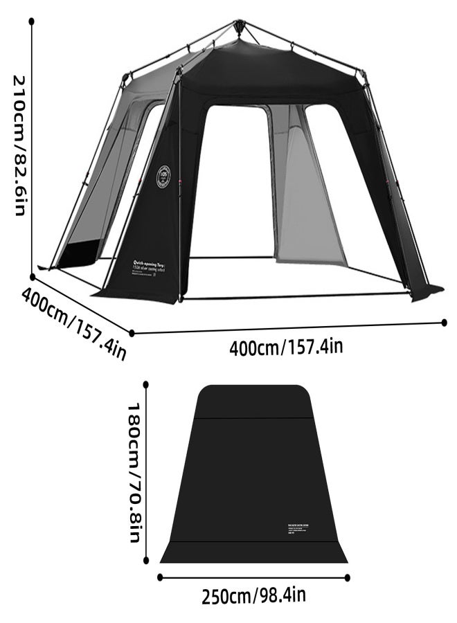 shinrtrip 2pcs Door Curtain for Canopy Tent Dome Canopy Camping Sun Protection Waterproof Canopy - Image 3