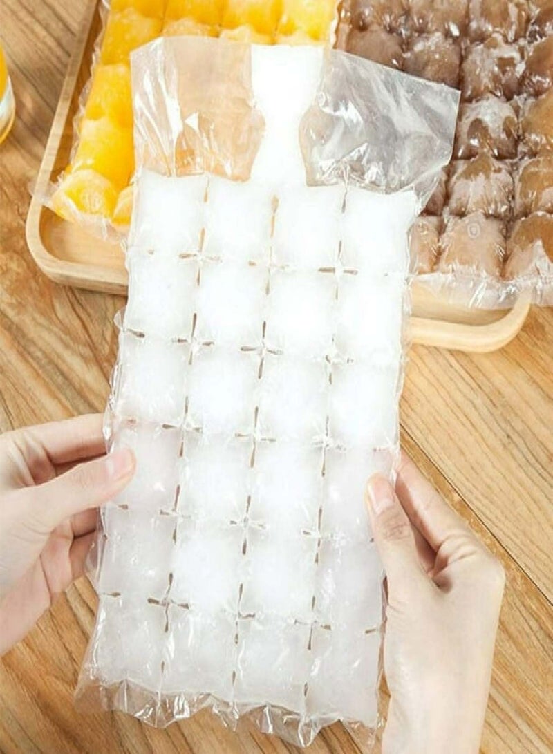 Disposable Ice Cube Bag 100 Pack (2400 Ice Cubes)，Ice Cube Mold Trays, Ice Cube Trays,Self-Seal Freezing Maker, With silicone funnel (White-100Pcs) - Image 3