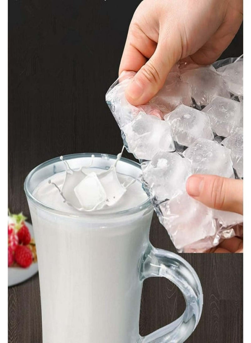 Disposable Ice Cube Bag 100 Pack (2400 Ice Cubes)，Ice Cube Mold Trays, Ice Cube Trays,Self-Seal Freezing Maker, With silicone funnel (White-100Pcs) - Image 5
