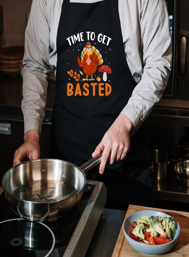 Jpayxese Thanksgiving Aprons for Men Women with Pockets, Turkey Apron for Cooking Kitchen BBQ Grilling, Holiday Gifts for Women Father Dad Mom Friends Family - Image 4