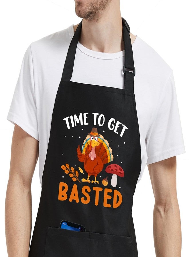 Jpayxese Thanksgiving Aprons for Men Women with Pockets, Turkey Apron for Cooking Kitchen BBQ Grilling, Holiday Gifts for Women Father Dad Mom Friends Family - Image 1