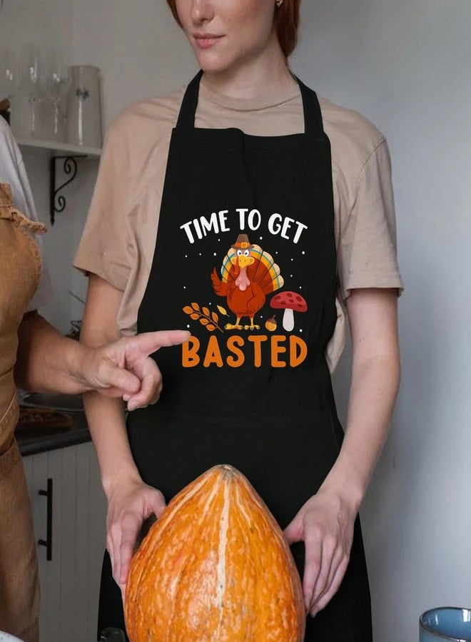Jpayxese Thanksgiving Aprons for Men Women with Pockets, Turkey Apron for Cooking Kitchen BBQ Grilling, Holiday Gifts for Women Father Dad Mom Friends Family - Image 5