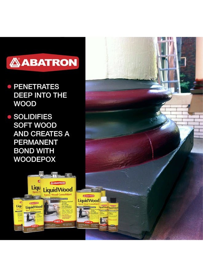 Abatron Wood Restoration 24 Ounce Kit – Includes 12 Fluid Ounces of LiquidWood Epoxy Wood Hardener/Consolidant and 12 Fluid Ounces of WoodEpox Epoxy Wood Filler - Image 3