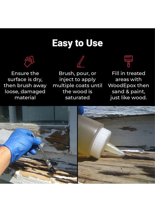 Abatron Wood Restoration 24 Ounce Kit – Includes 12 Fluid Ounces of LiquidWood Epoxy Wood Hardener/Consolidant and 12 Fluid Ounces of WoodEpox Epoxy Wood Filler - Image 4