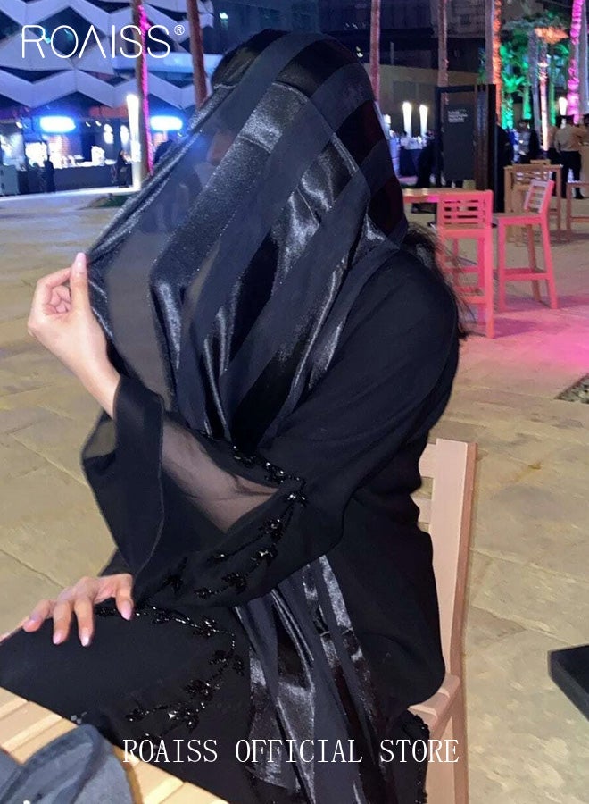 رويس صندوق هدايا وشاح حريري متعدد الاستخدامات للسيدات، شال أنيق عالي الجودة، ناعم ومريح، تصميم طويل، شال نسائي متعدد الوظائف للاستخدام اليومي  - Image 1