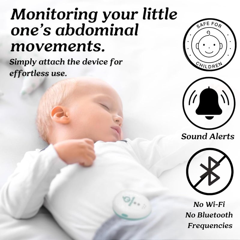 BabySmile Baby Smile Baby Motion Breathing Monitor  Baby Abdominal Movement Monitor  Audible Alerts for Quick Alerts  Diaper Clip  No Bluetooth - Image 4