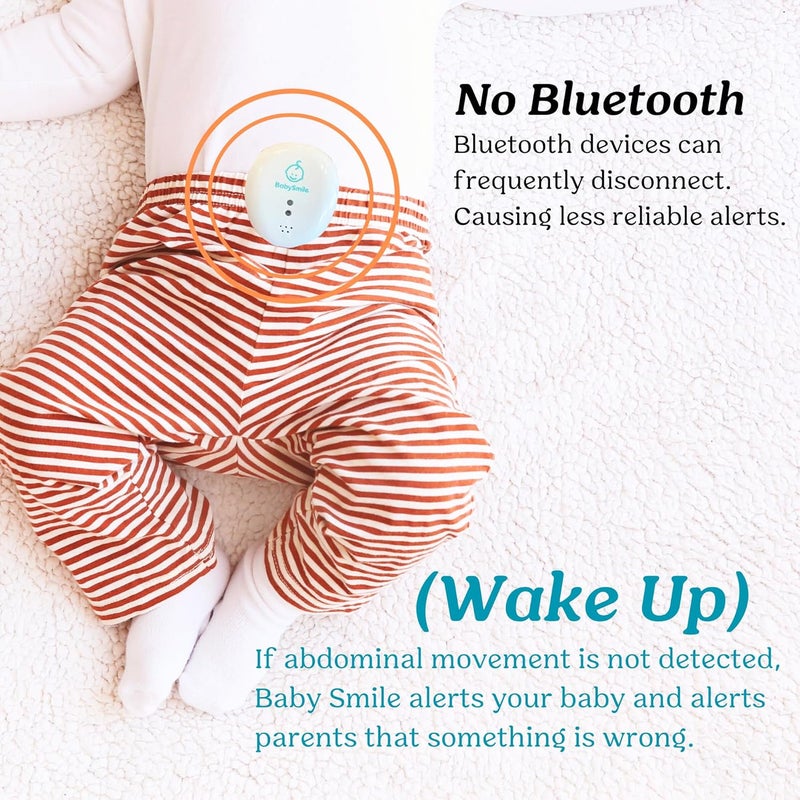 BabySmile Baby Smile Baby Motion Breathing Monitor  Baby Abdominal Movement Monitor  Audible Alerts for Quick Alerts  Diaper Clip  No Bluetooth - Image 3