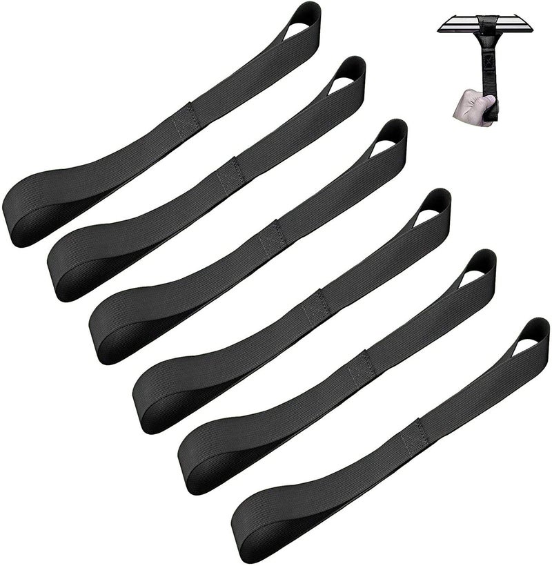 Gutezeiten Soft Loop Tie Down Straps - Loops for Securing ATV, UTV, Motorcycles, Scooters, Dirt Bikes, Lawn & Garden Equipment Black Soft Loops 24 inch (6pcs) - Image 1