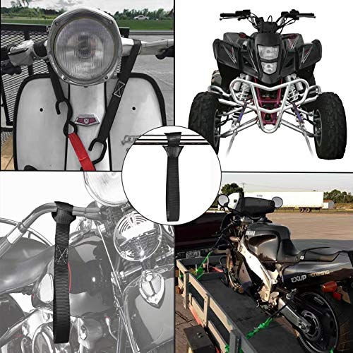 Gutezeiten Soft Loop Tie Down Straps - Loops for Securing ATV, UTV, Motorcycles, Scooters, Dirt Bikes, Lawn & Garden Equipment Black Soft Loops 24 inch (6pcs) - Image 5
