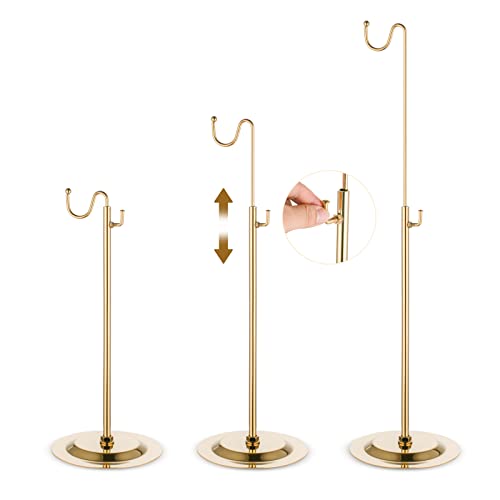 NEKLJJ Gold Handbag Display Stands - Set of Two Single Hanging Hook Stand, Retail Metal Table Adjustable Bag Rack - Image 5