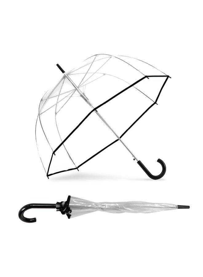 ShedRain Bubble Clear Umbrella, Auto Open, See-Through, Rain & Windproof, for Weddings, Proms and Events, Black Trim, 52 inches, Compact - Image 1