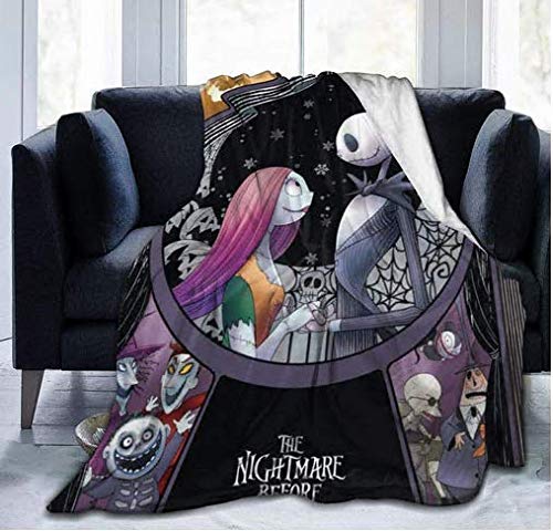 Ankeyoo Nightmare Christmas Ultra Soft Throw Blanket 60x80 inch Flannel Fleece All Season Light Weight Living RoomBedroom Warm Blanket