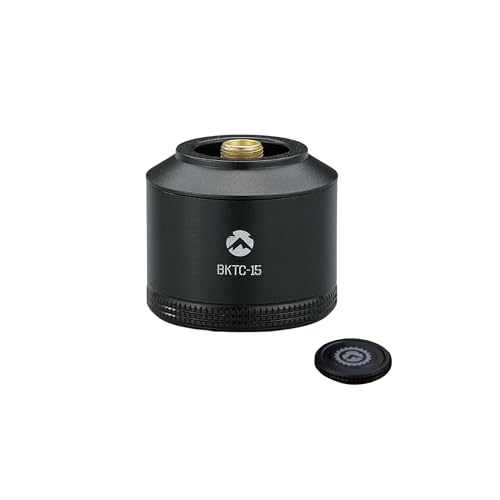 camping moon CAMPINGMOON Refillable Gas Canister Empty Pocket Tank for Gas Lantern Backpacking Camping 15g Black BKTC-15 - Image 1