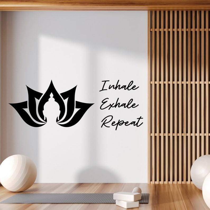 SnappySticker SnappySticker Lotus Flower Wall Sticker PVC Vinyl Easy to Stick 20 X 55 
