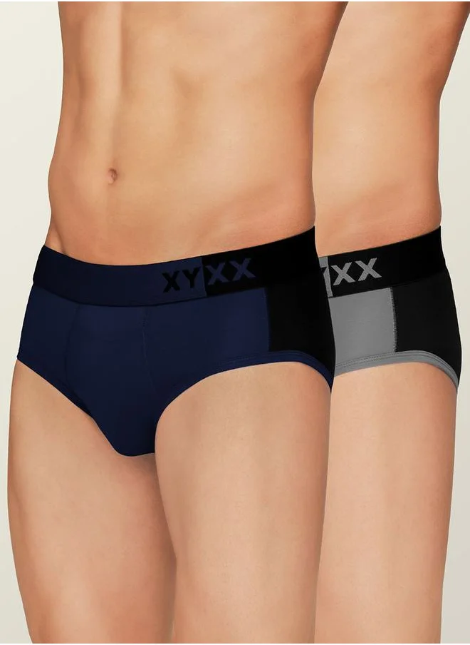 اكس واي اكس اكس Pack of 2 - Colorblock Modal Briefs by Styli