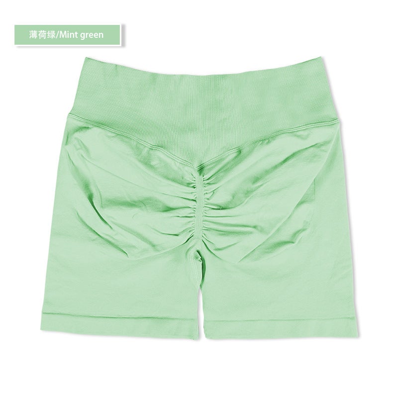 Generic DFYNE Seamless Sports Shorts Yoga Fitness Set Mint Green