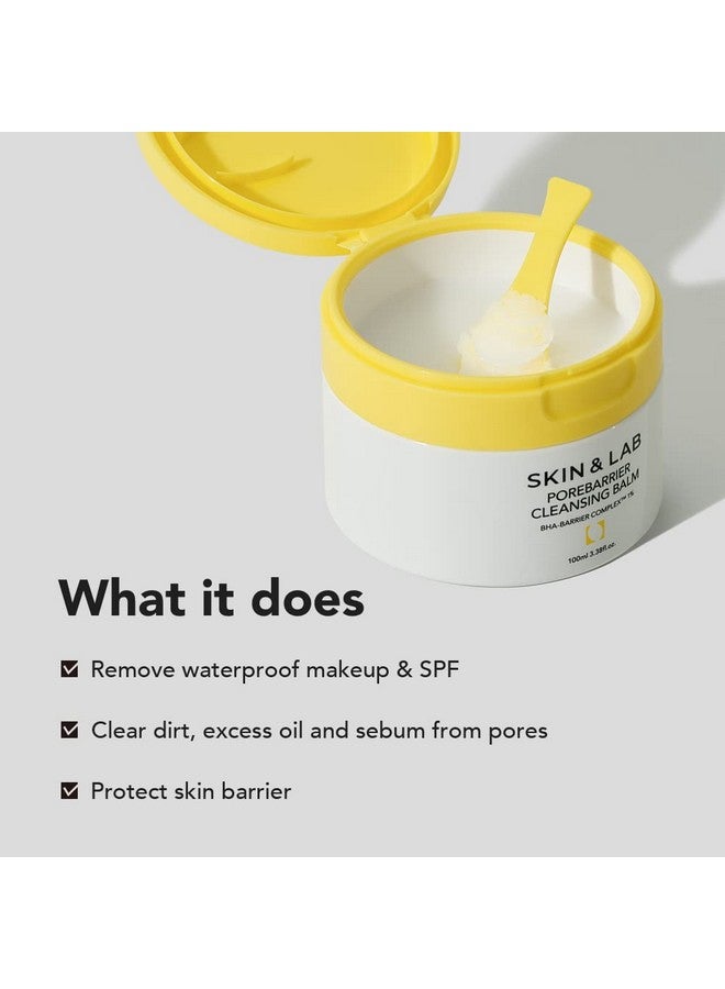 سكين & لاب سكين ساينس سوليشن [Skin&Lab] بلسم تنظيف الوجه من Porebarrier، منظف آمن لرموش الرموش، منظف آمن، مزيل مكياج نباتي لبلسم مكياج مقاوم للماء، من الزيت إلى الحليب، لطيف للصنع في كوريا، 3.38 أونصة سائلة - Image 2