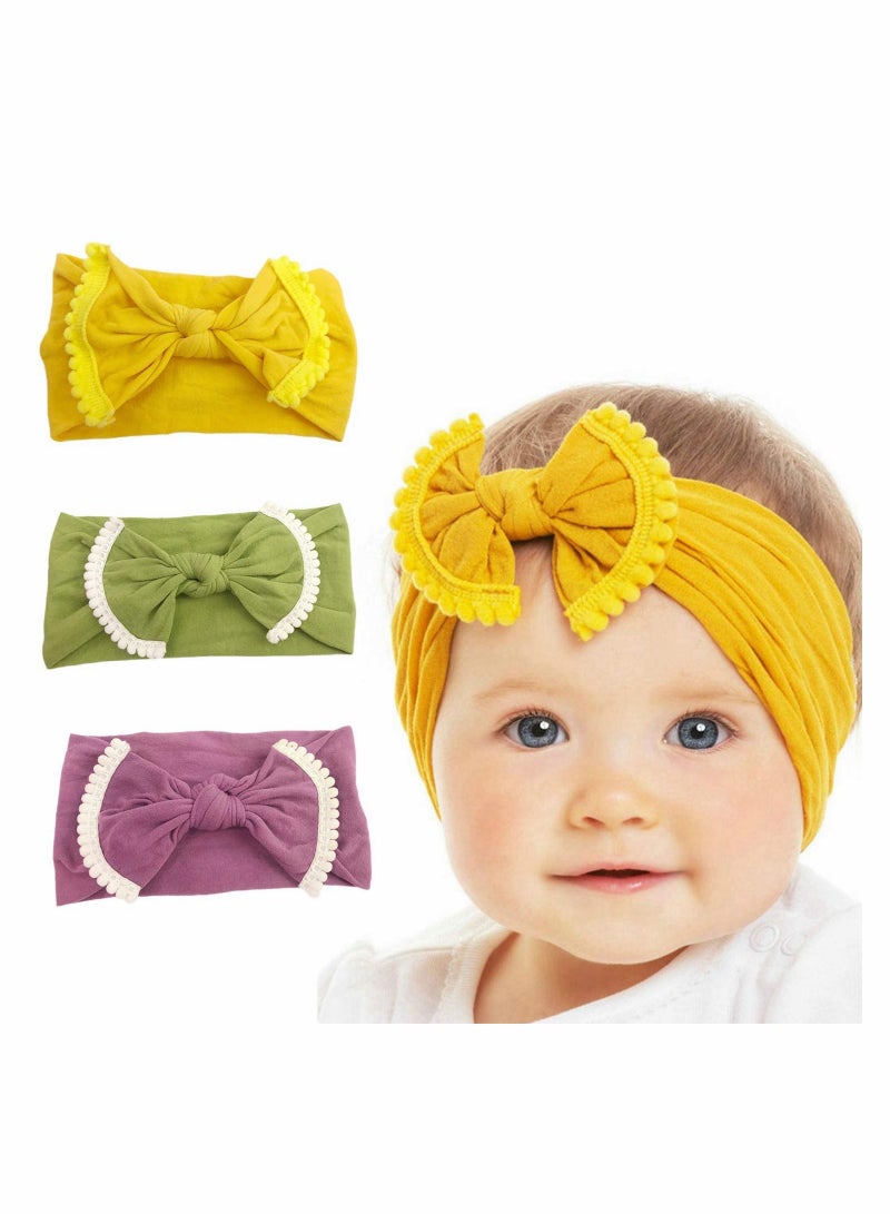 Barakah Baby Hair bands, Turban Hats with Seaming Bowknot Nylon Hair band - Image 1
