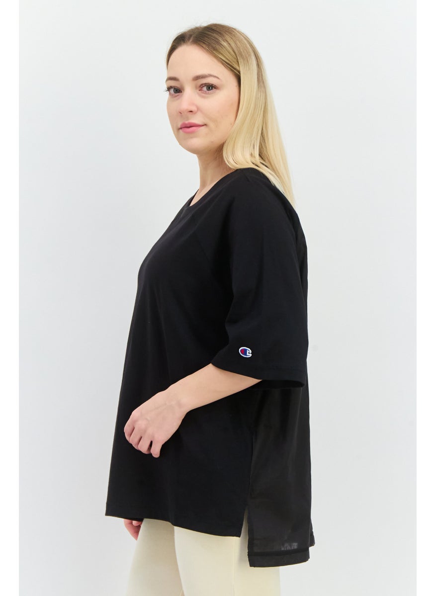 Champion Women Relaxed Fit Short Sleeves Outdoor Top, Black  - Image 2