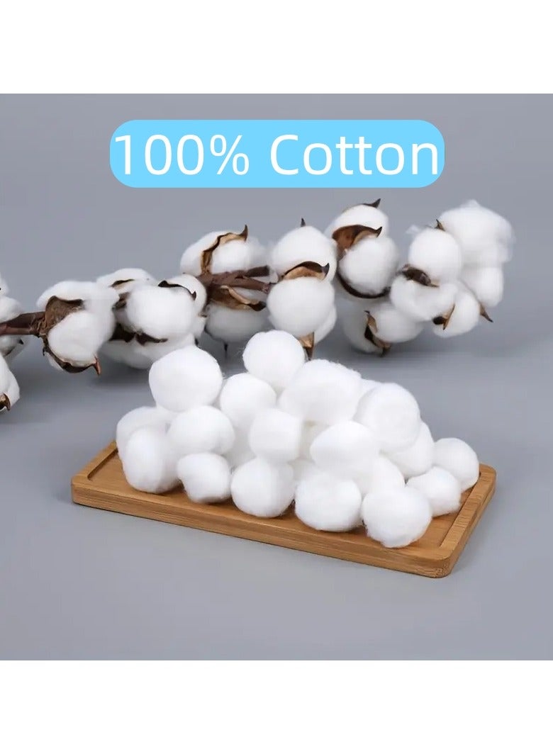 200pcs Organic Cotton Balls for Face, Makeup & Nail Polish Remover, DIY Crafts - 100% Pure Cotton, Soft, Absorbent, Gentle - Image 3