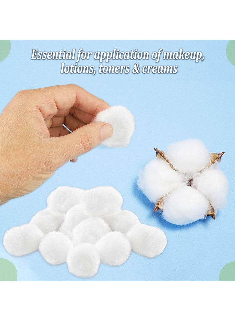 200pcs Organic Cotton Balls for Face, Makeup & Nail Polish Remover, DIY Crafts - 100% Pure Cotton, Soft, Absorbent, Gentle - Image 5