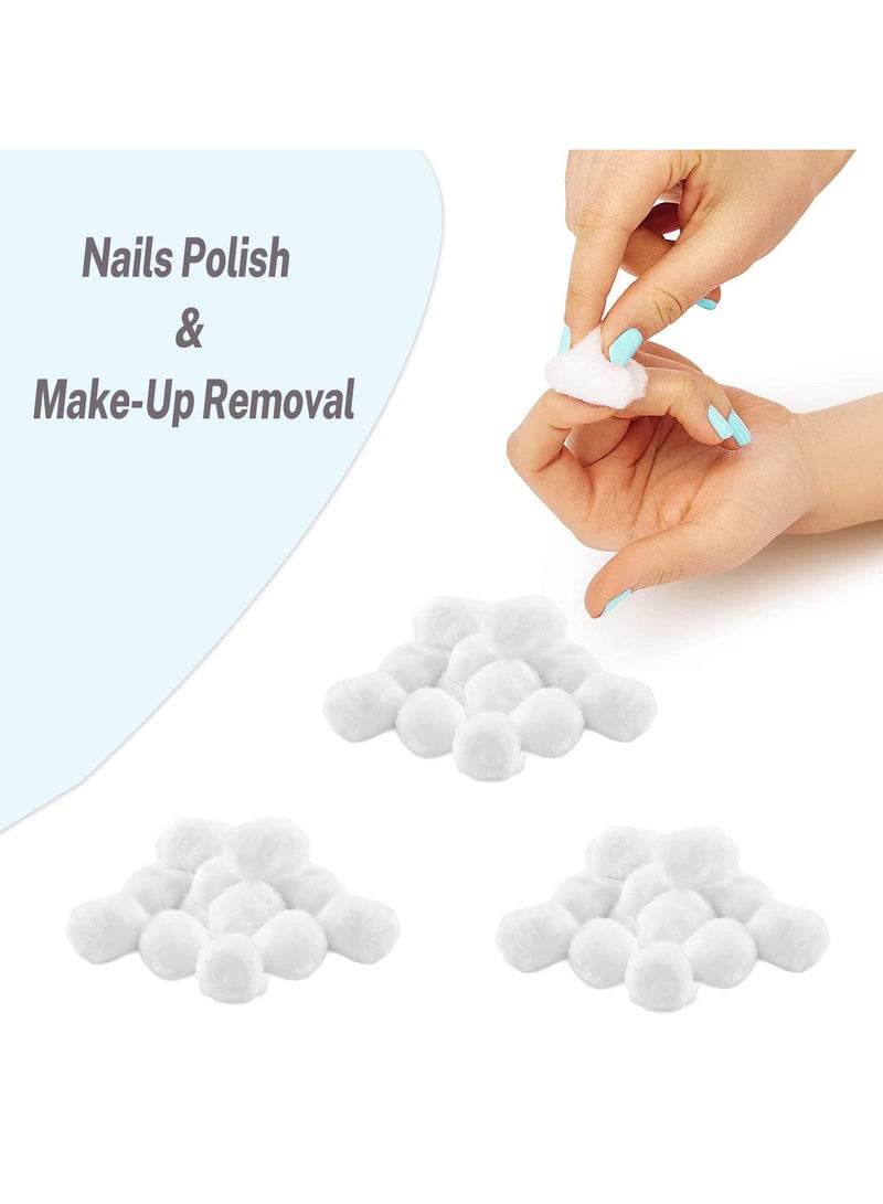 200pcs Organic Cotton Balls for Face, Makeup & Nail Polish Remover, DIY Crafts - 100% Pure Cotton, Soft, Absorbent, Gentle - Image 4