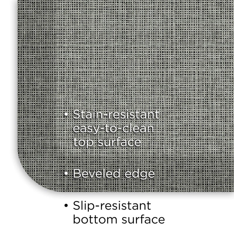 GelPro NewLife by GelPro Ergo-Foam Cushioned Anti-Fatigue Standing Kitchen Floor Mat, Padded Stain-Resistant, Waterproof, Non-Slip Comfort Padded Desk/Office Mat - 20" x 48", Tweed Grey Goose - Image 4