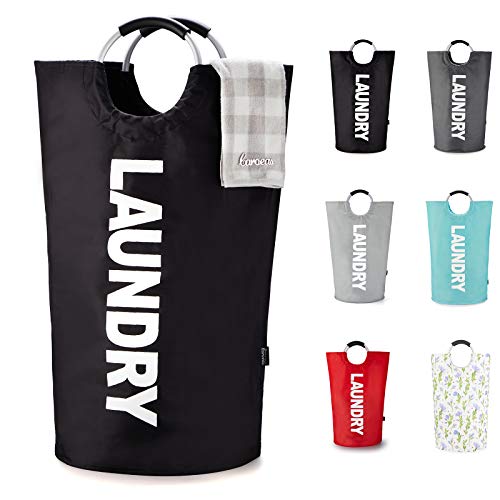 Caroeas 90L Laundry Basket 13 Colors Waterproof Laundry Hamper Laundry Bag with Padded Handles Clothes Hamper Stands Up Well Collapsible Laundry Basket Easy Storage