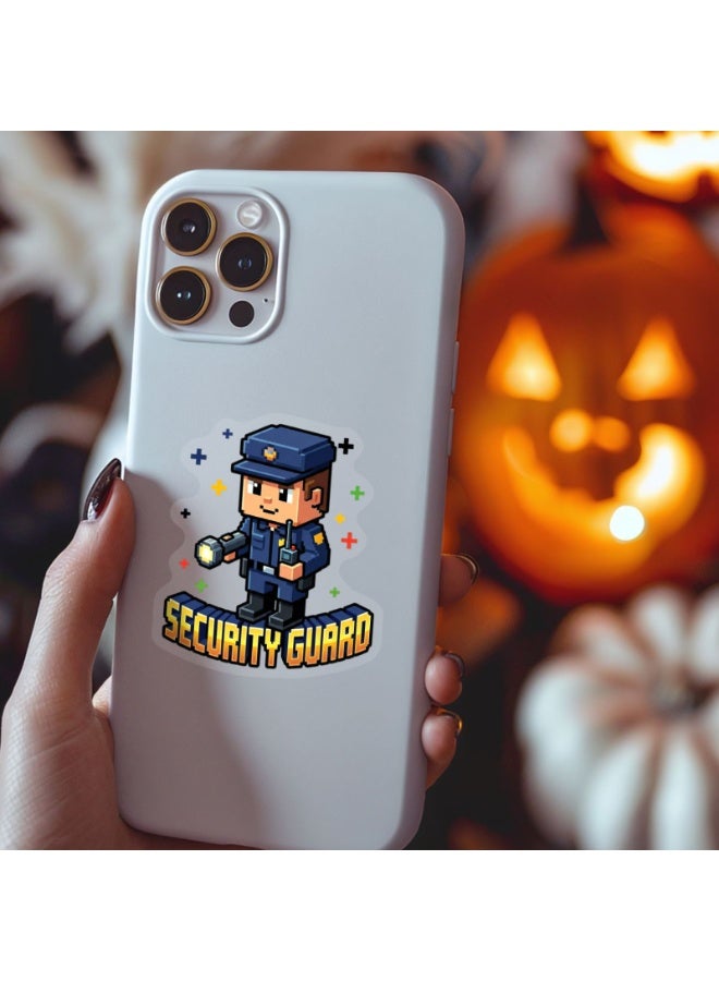 50Pcs Pixel Career Art Character Profession Stickers for Teens Adults Retro Job Role Transparent PET Waterproof Stickers for Laptop Water Bottle Phone Case Scrapbook - Image 3