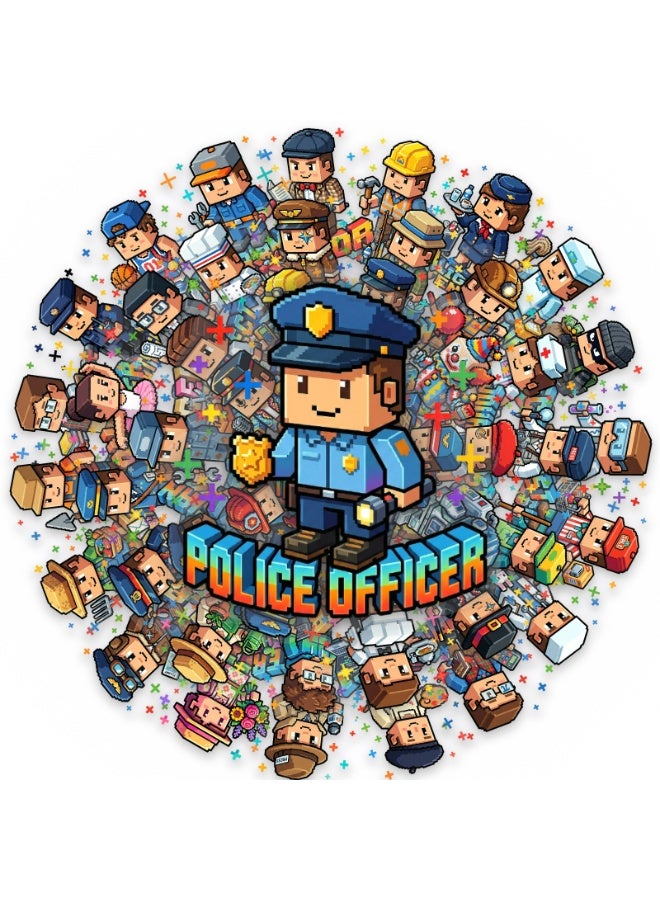 50Pcs Pixel Career Art Character Profession Stickers for Teens Adults Retro Job Role Transparent PET Waterproof Stickers for Laptop Water Bottle Phone Case Scrapbook - Image 1