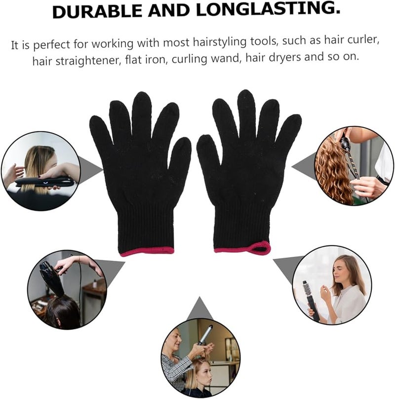قفازات سيليكون مقاومة للحرارة لمكواة تجعيد الشعر للاستخدام في صالونات الحلاقة والمنزل - Image 5