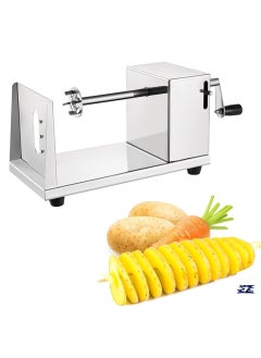 ELTRAZONE Stainless Steel Manual Spiral Potato Chips Slicer – Tornado Potato Chips Cutter with Vegetable Slicer for Kitchen, Lightweight & Versatile Spiralizer for Potatoes, Carrots, Zucchini – Easy to Use, Durable, Perfect for Home Cooking & Snacks  - Image 1