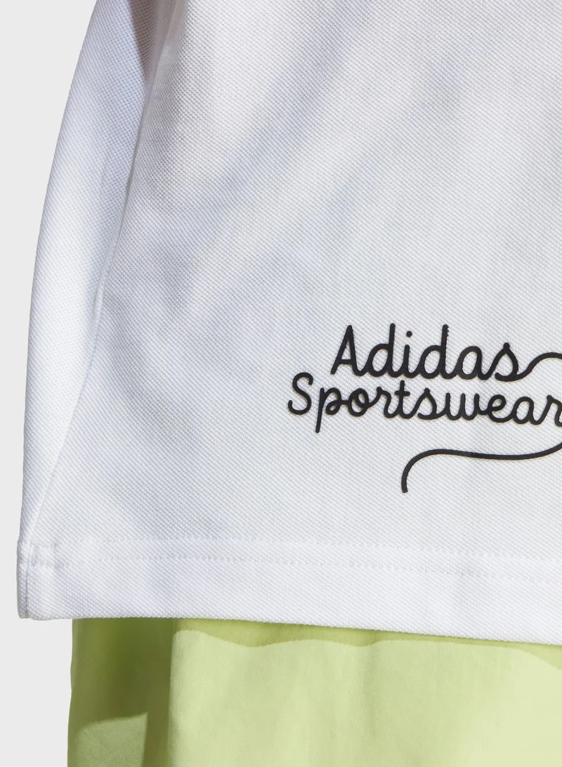 Adidas Scribble Embroidery Polo Shirt